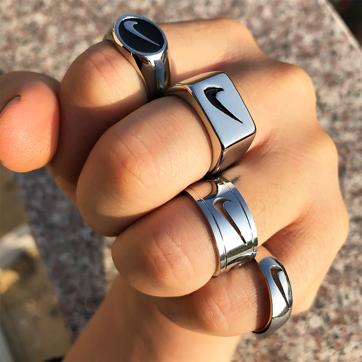 ☀️UNISEX FASHION NIKE RING | Stainless Steel & Silver | CHRISTMAS GIFT IDEA 🎄