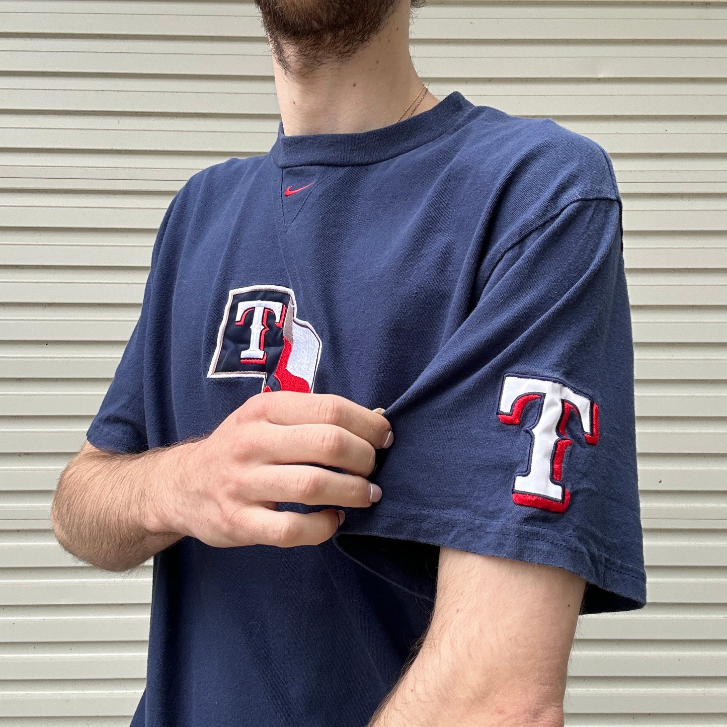 Vintage Nike Texans Embroidered Tee - M