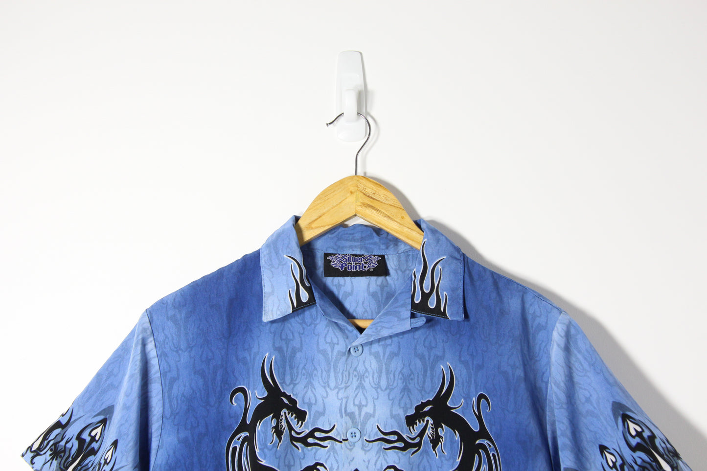 2000's Silver Point Button Up Rave Shirt - M(W)