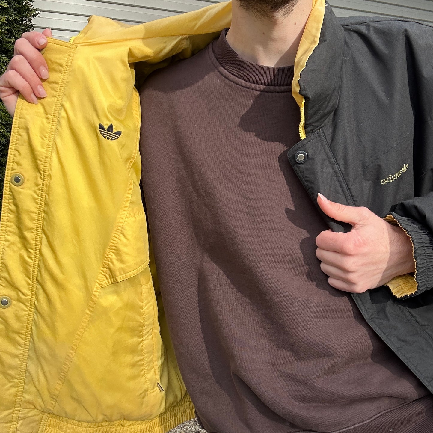 Vintage 2000's Adidas Reversible Puffer Jacket - L