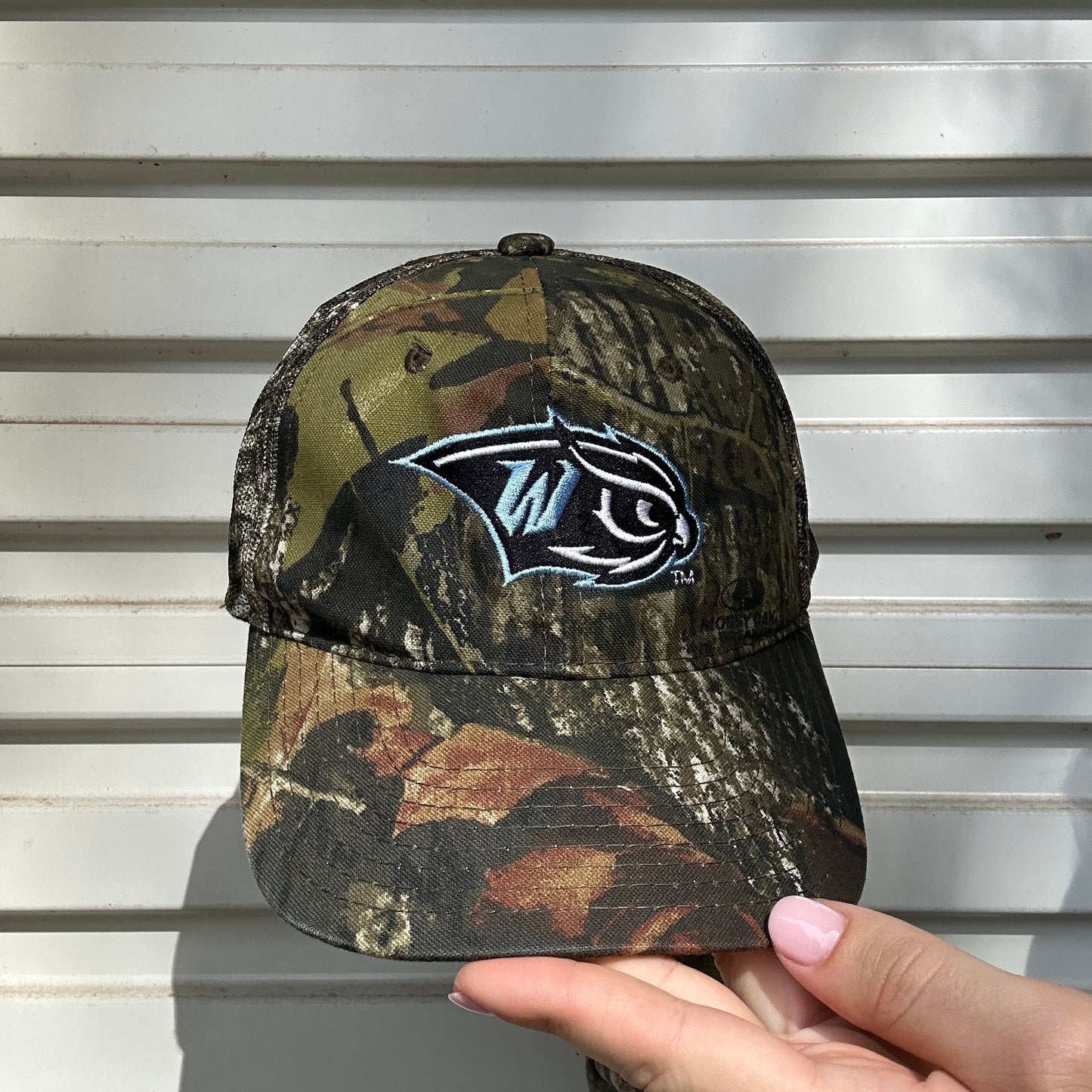 Vintage Blue Eagle Camo Cap