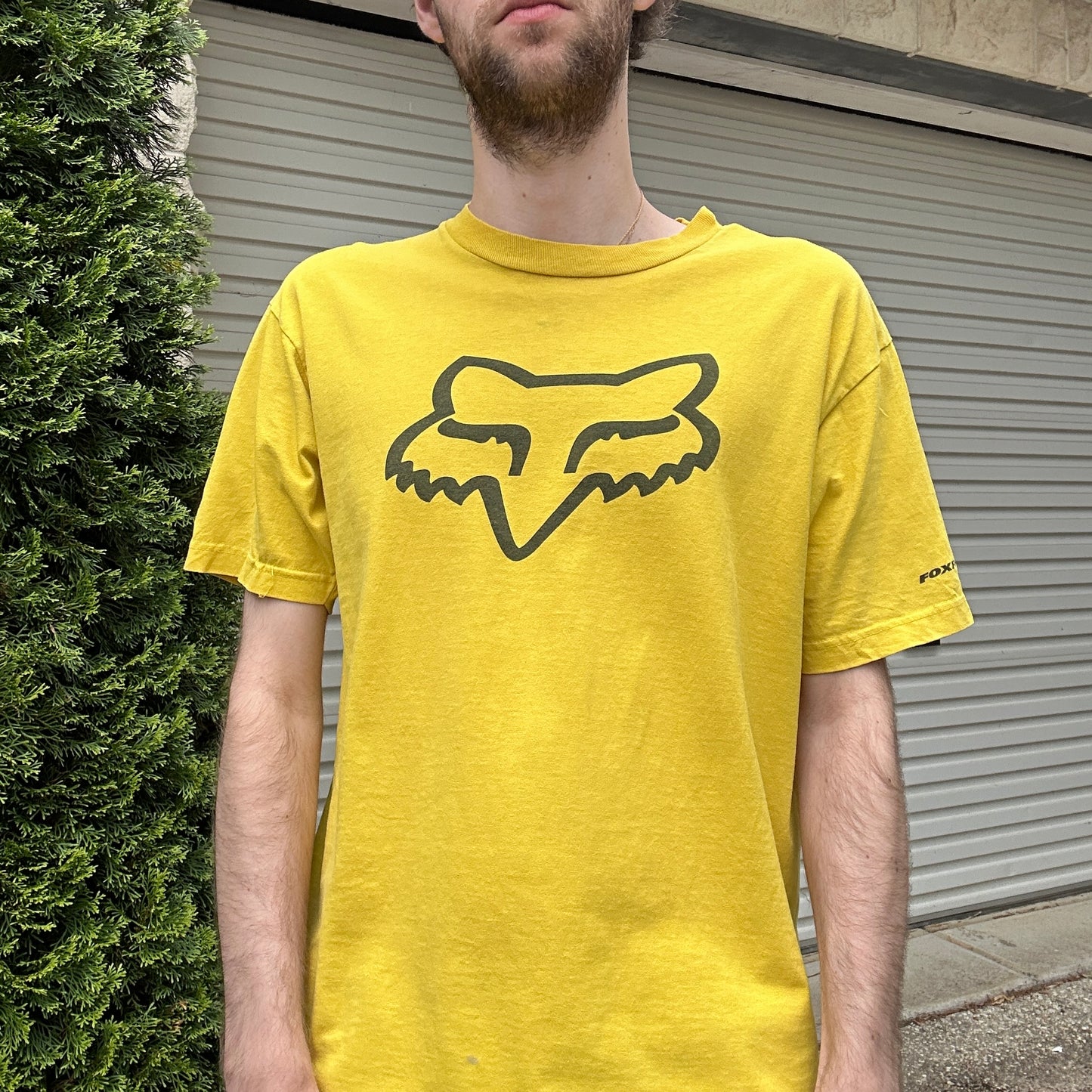 Vintage Yellow FOX Graphic Tee - L