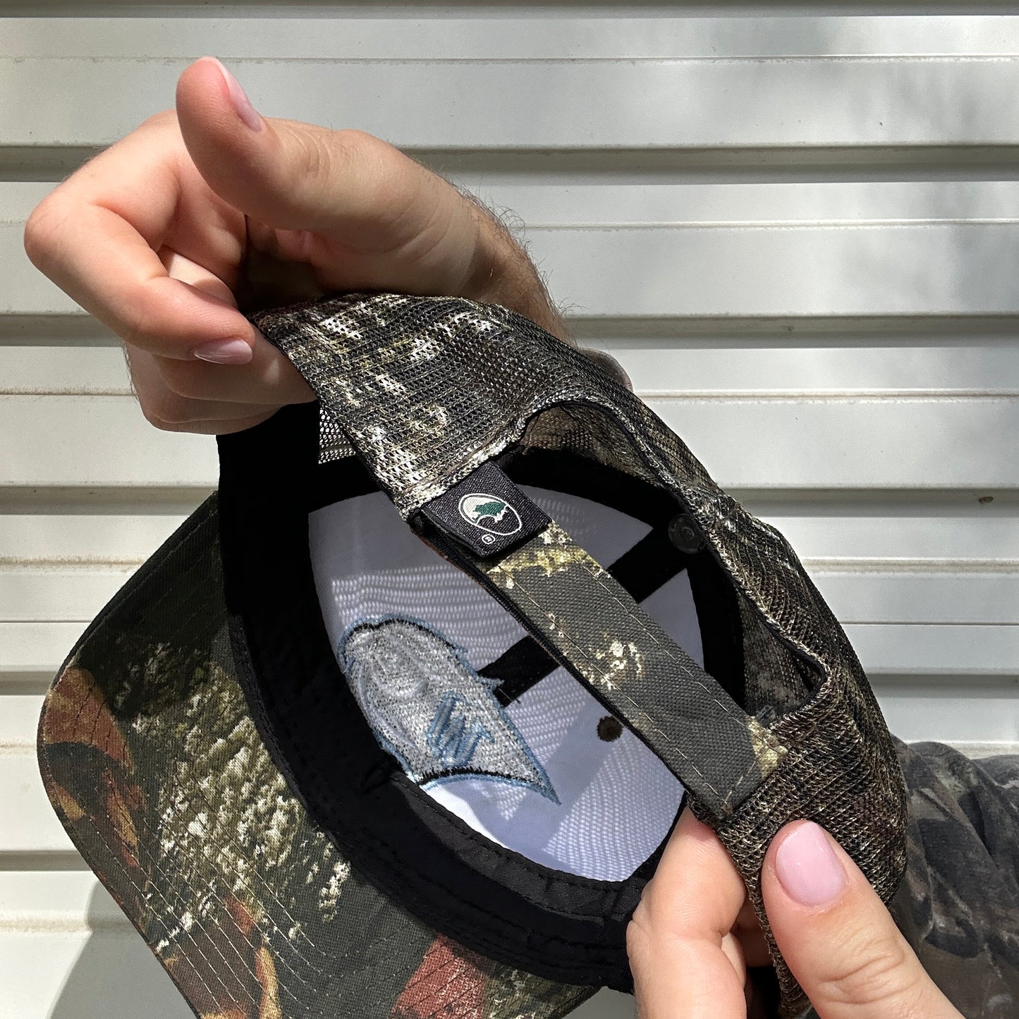 Vintage Blue Eagle Camo Cap