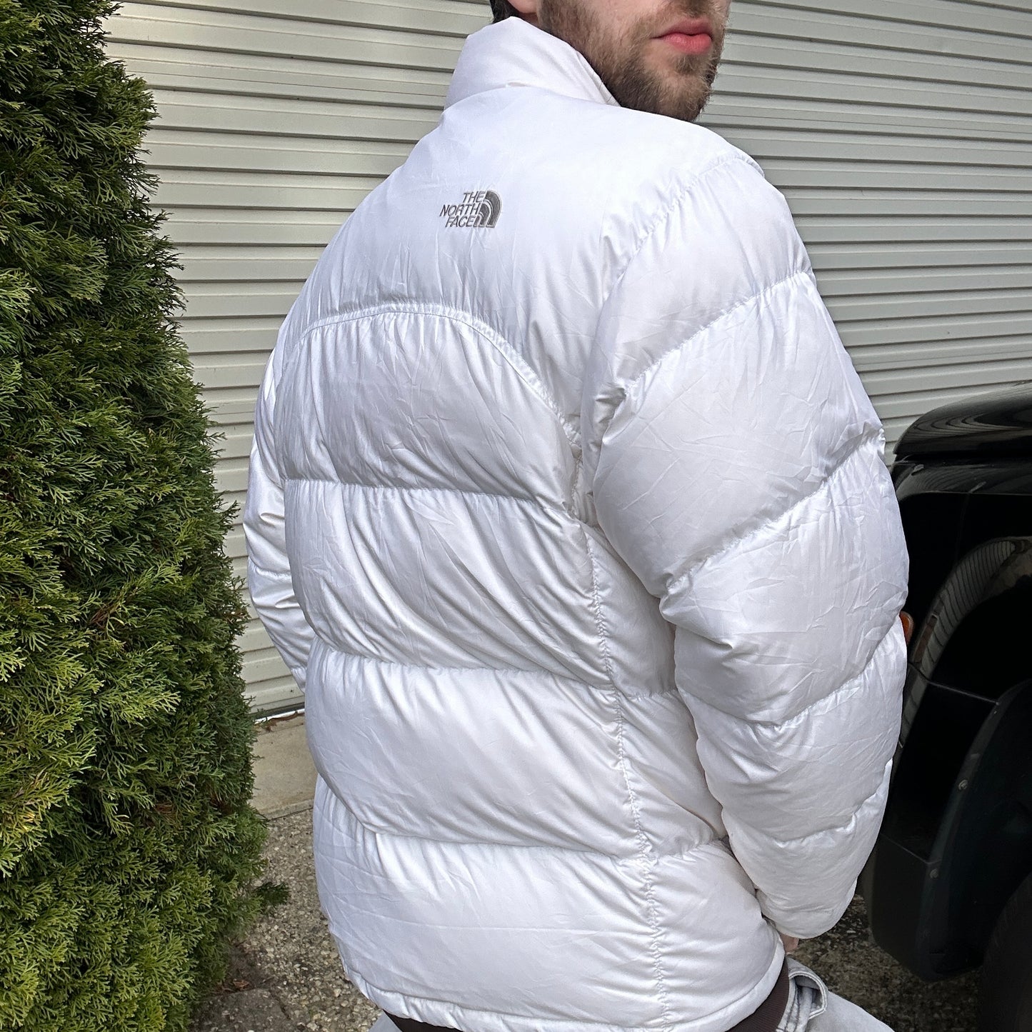 Vintage 2000's White North Face Puffer Jacket - L(W)