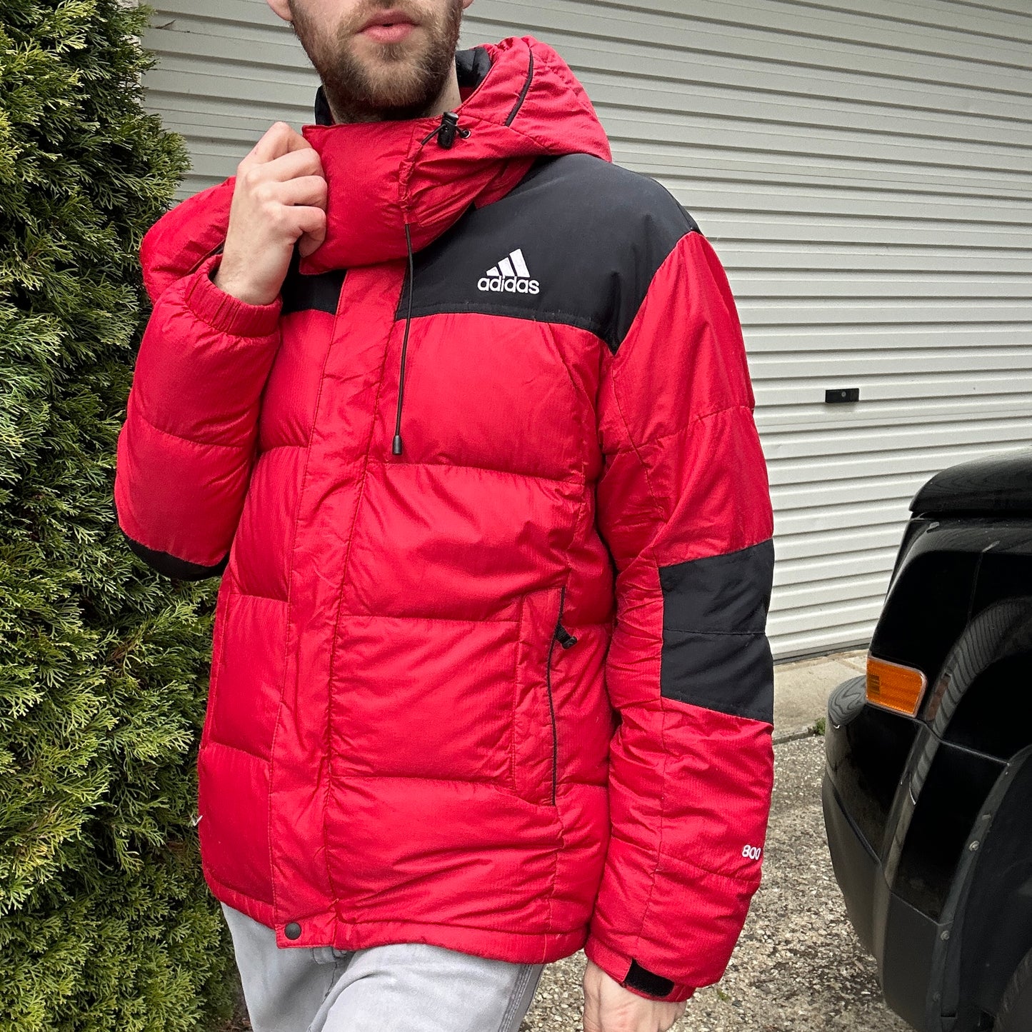 Vintage 2000's Red Adidas Hiking Puffer Jacket - L