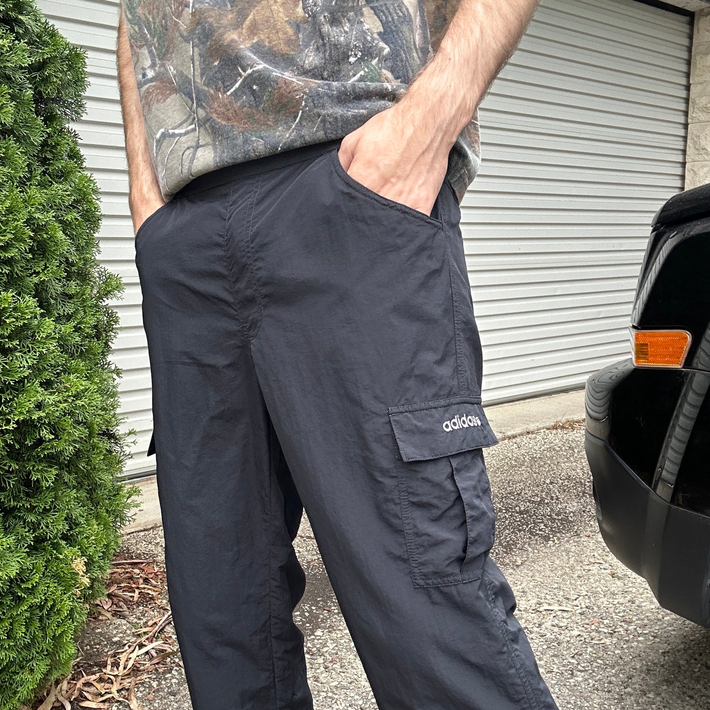 Vintage Adidas Spellout Logo Trackpants - L