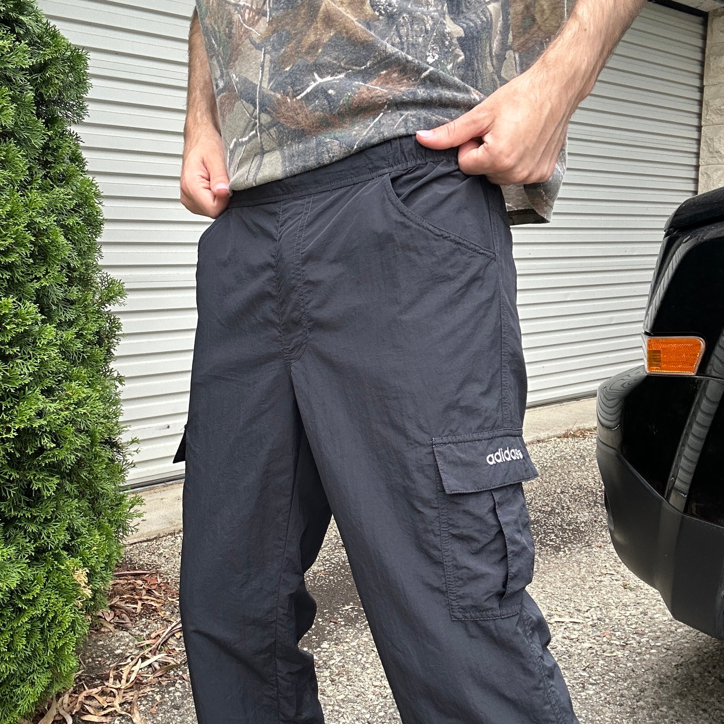 Vintage Adidas Spellout Logo Trackpants - L