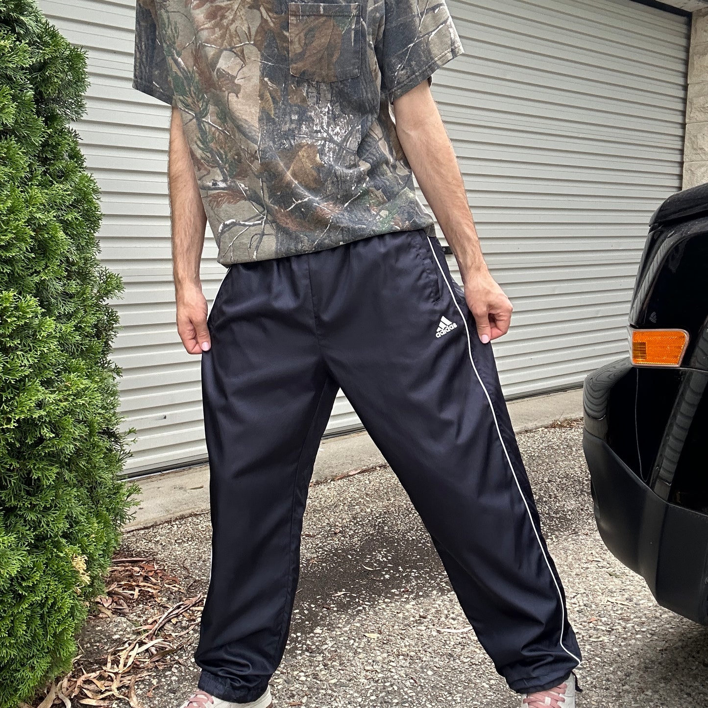 Vintage Adidas Navy Trackpants - M