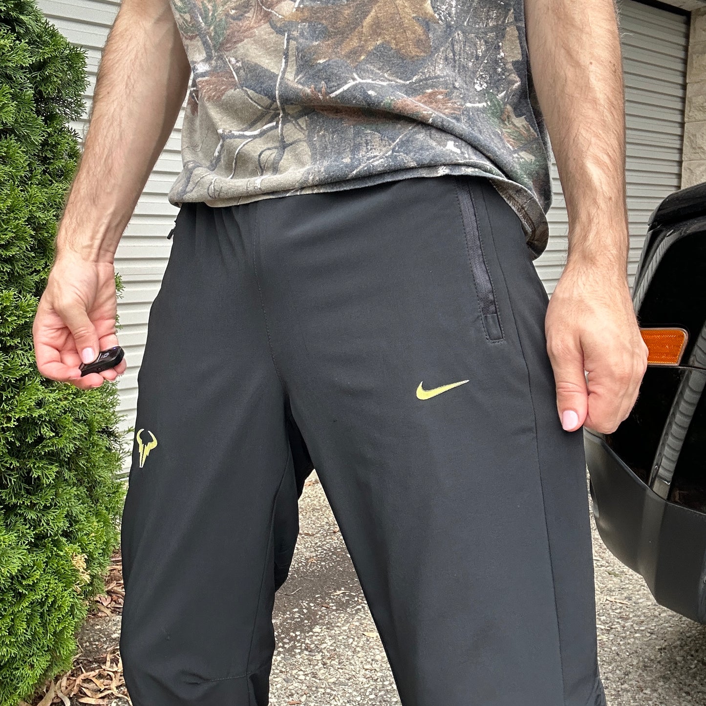 Vintage Black Nike Trackpants - M