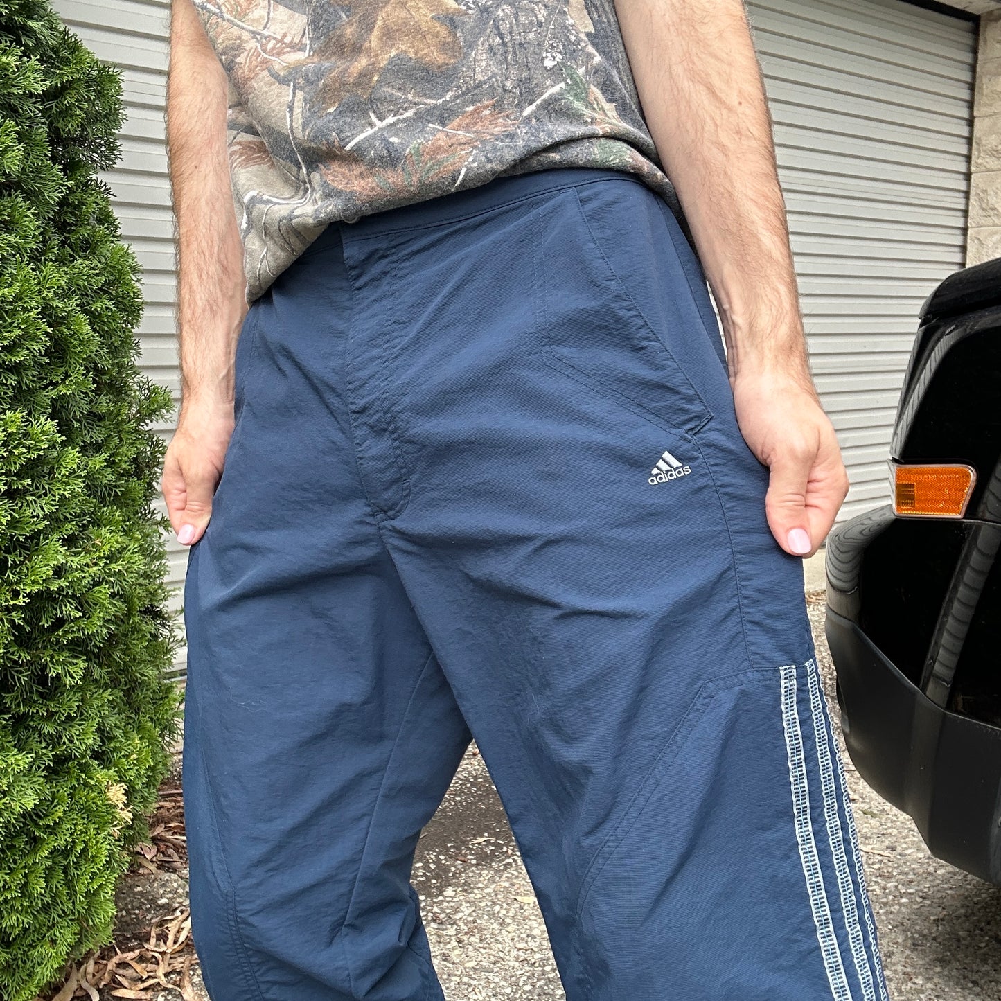 Vintage Adidas Blue Trackpants - L