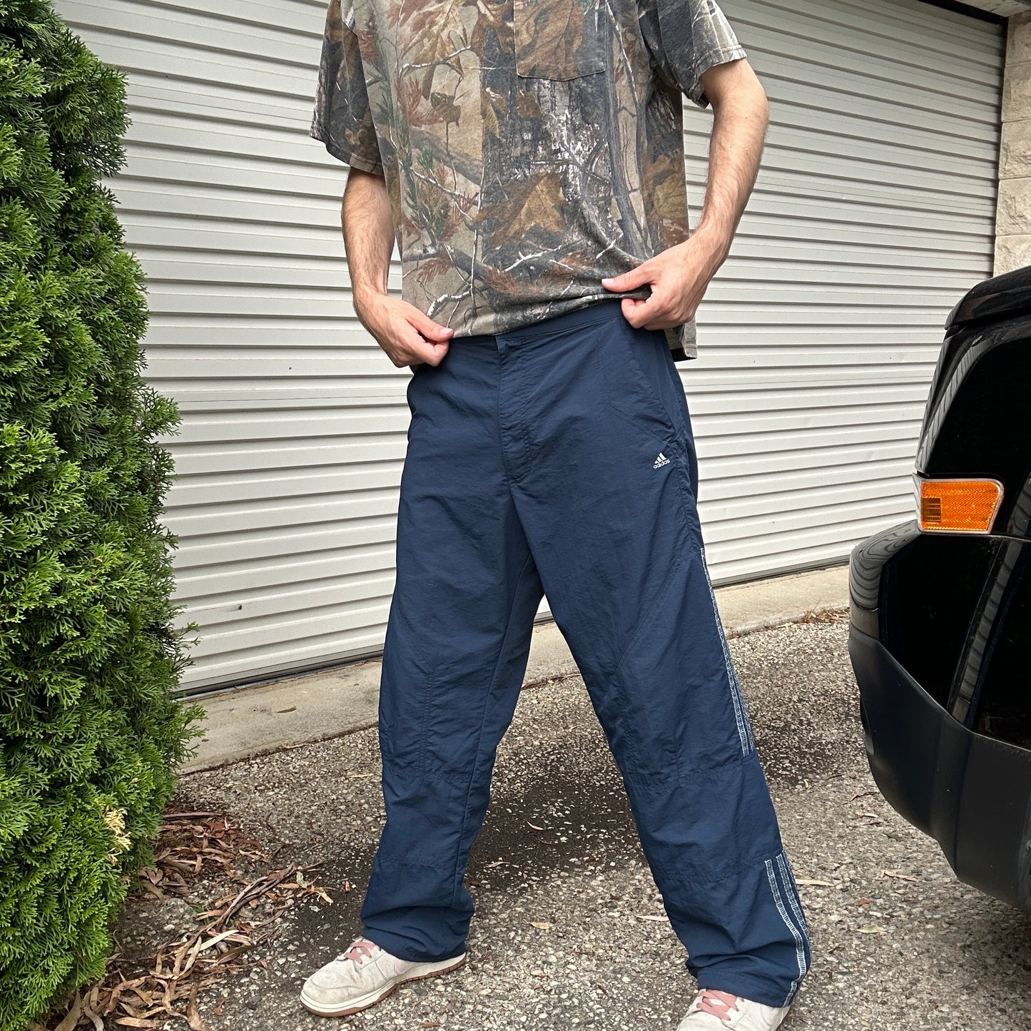 Vintage Adidas Blue Trackpants - L