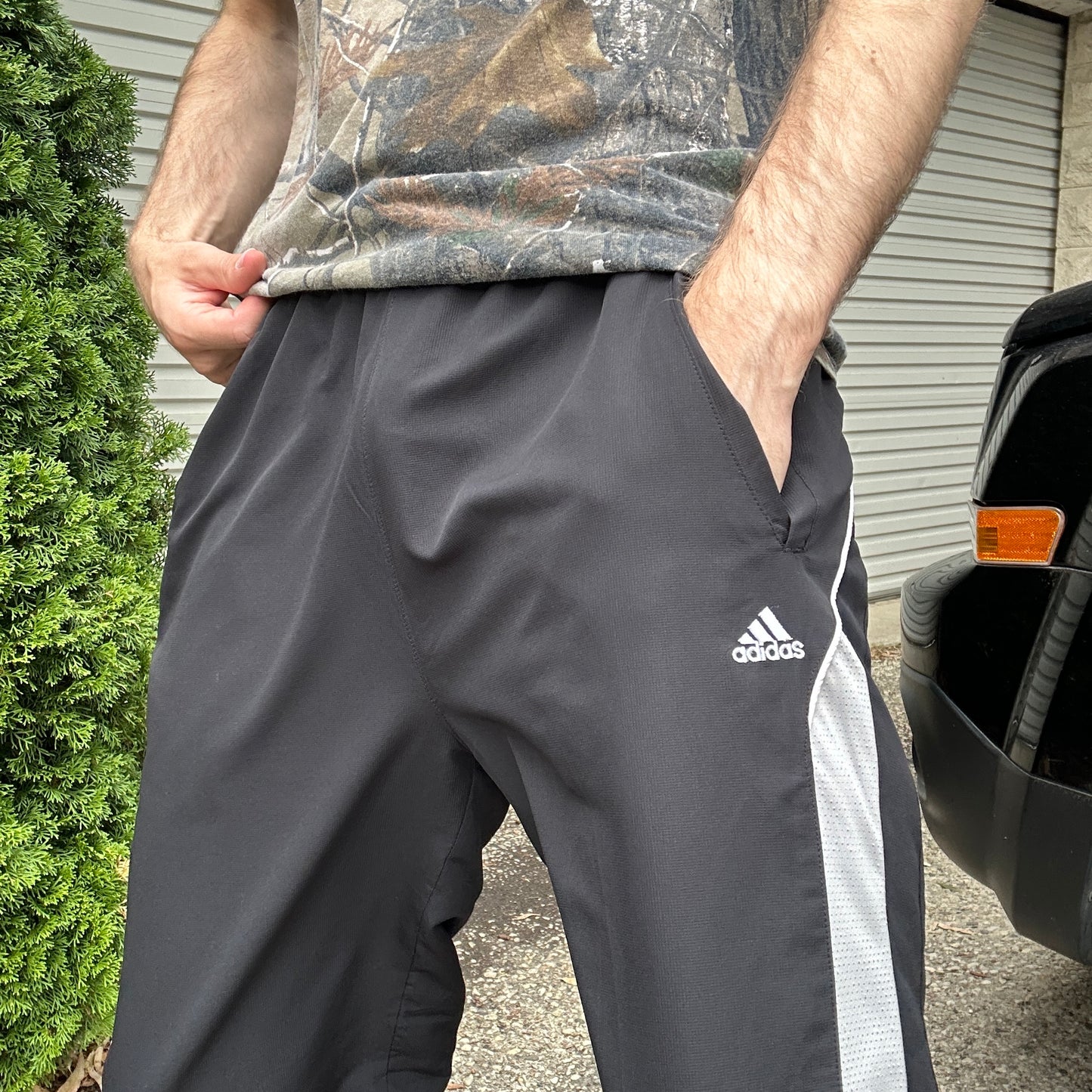 Vintage Black Adidas Trackpants - M
