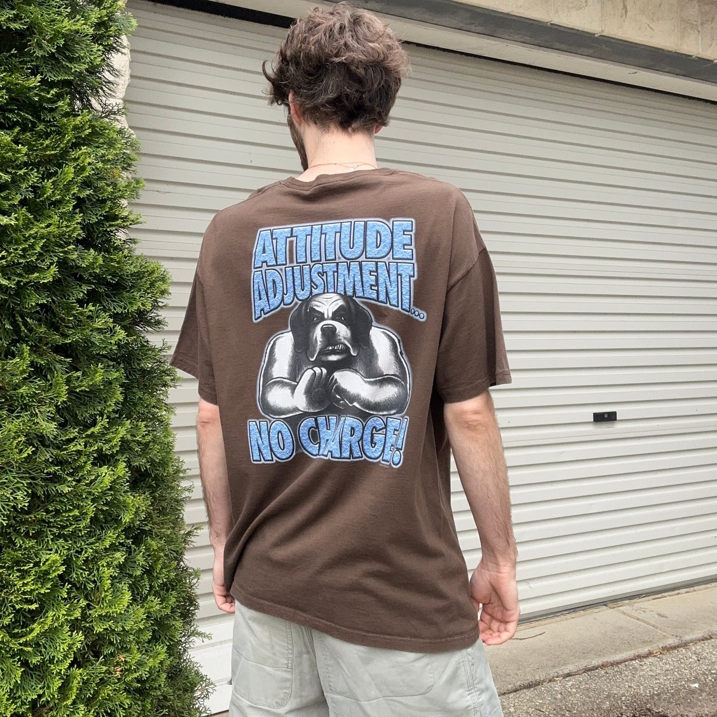 Vintage Brown Big Dogs Graphic Tee - XL