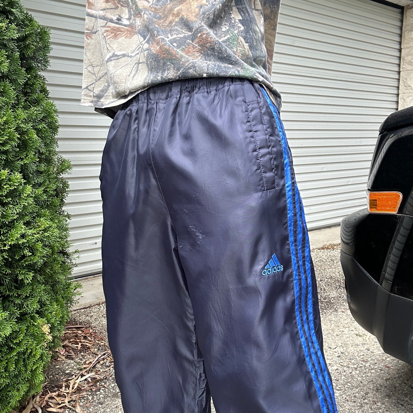 Vintage Adidas Blue Trackpants - L