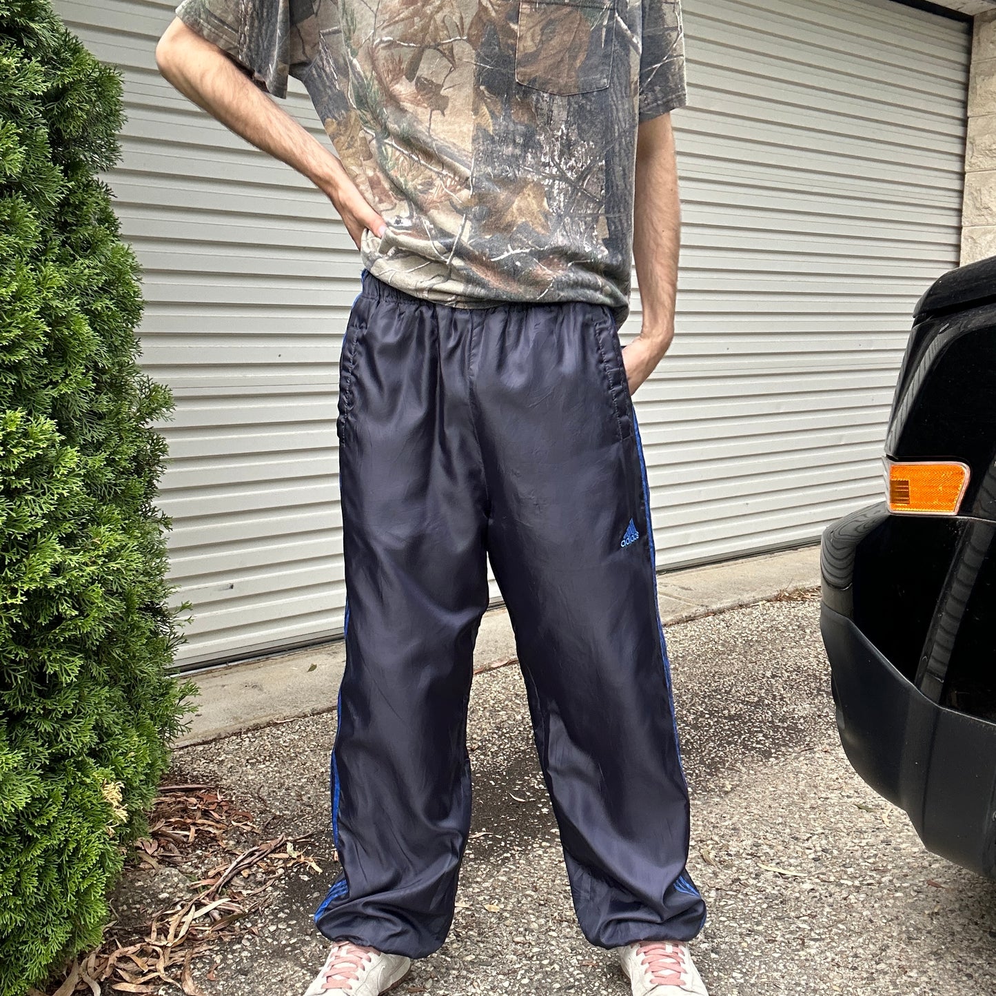 Vintage Adidas Blue Trackpants - L