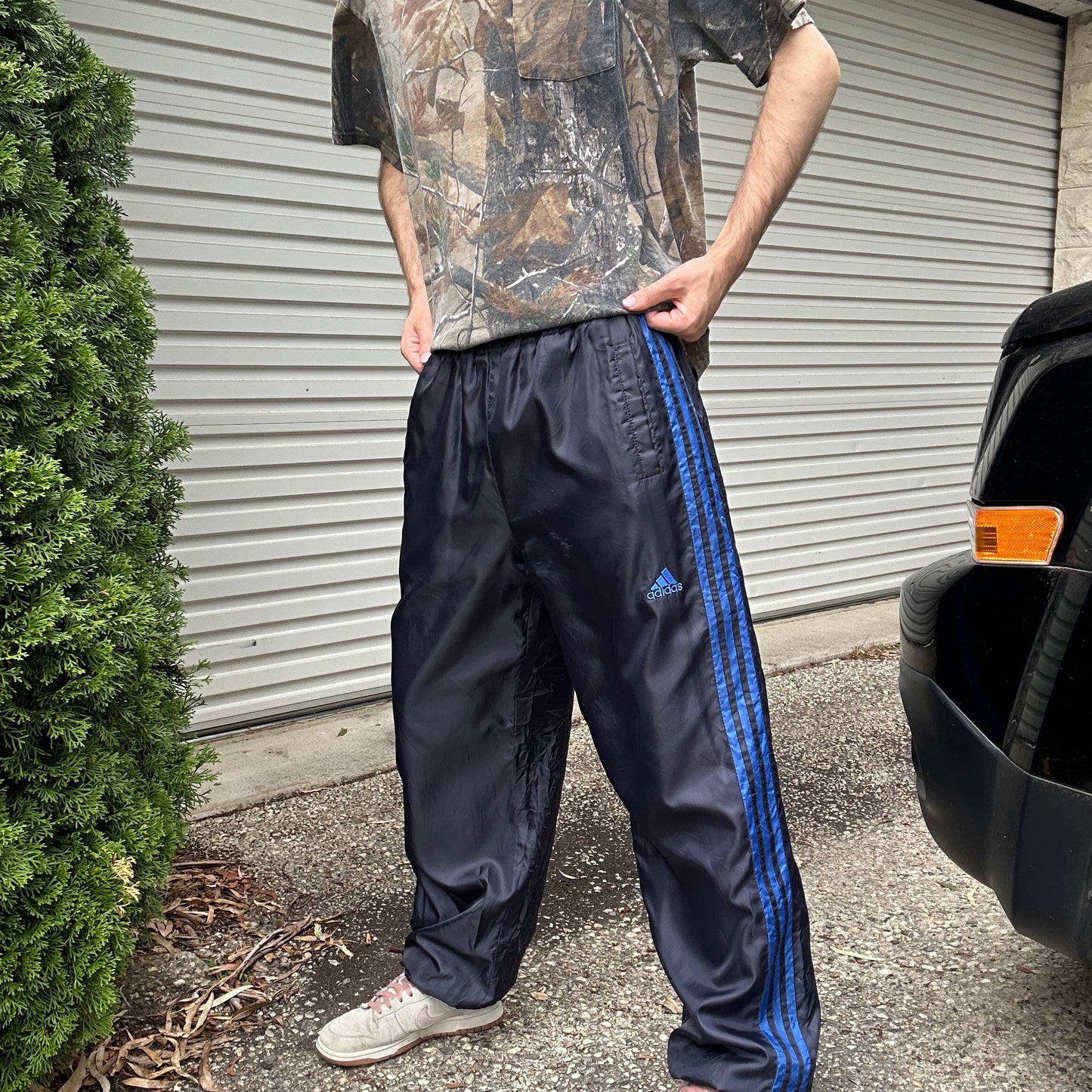 Vintage Adidas Blue Trackpants - L