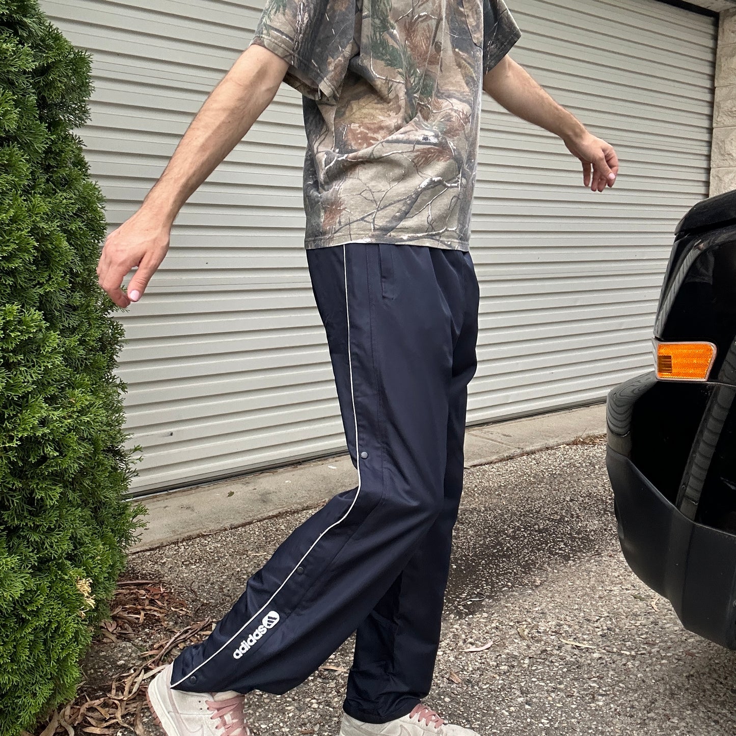 Vintage Navy Adidas Trackpants - M