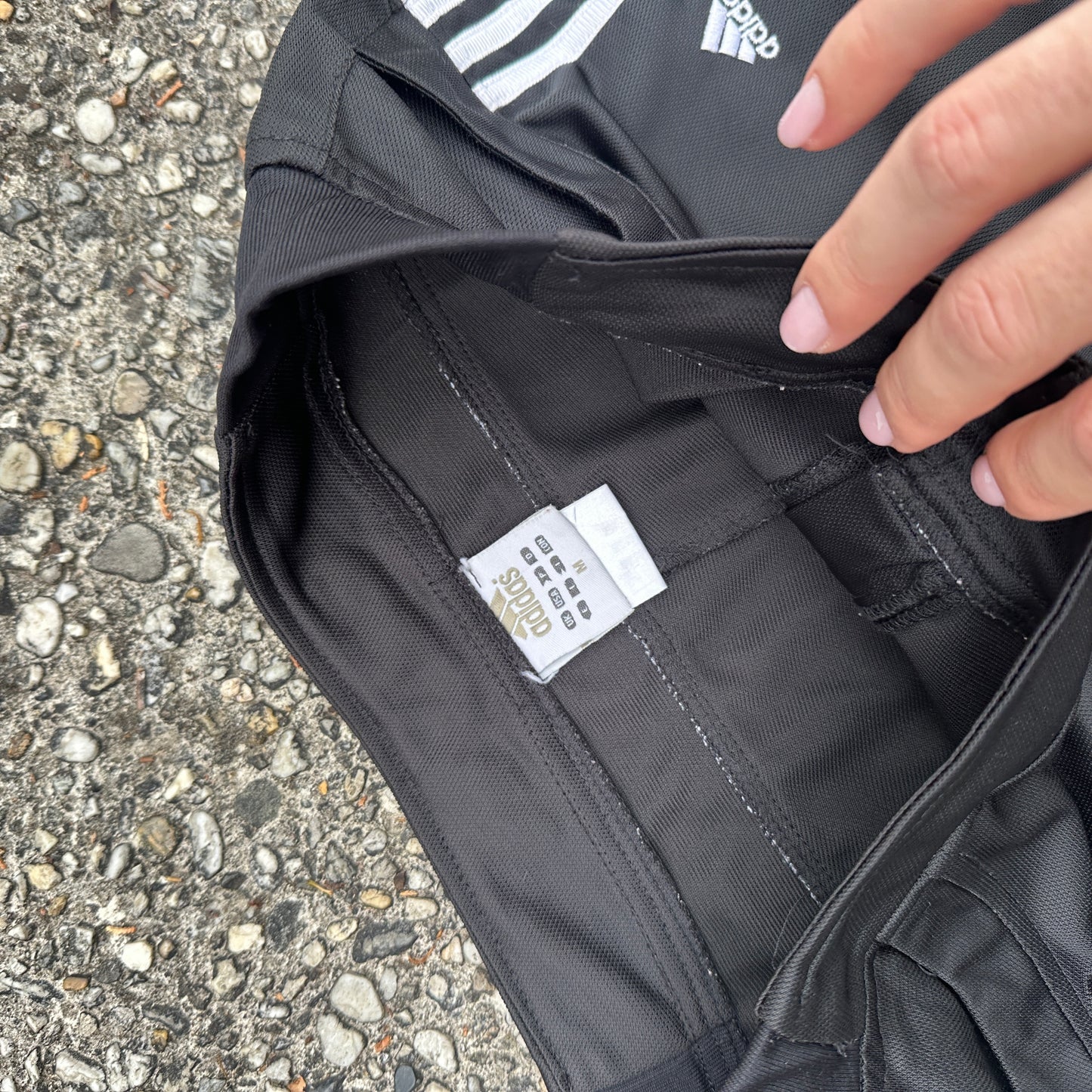 Vintage Black and White Adidas Trackpants - M/S (W)