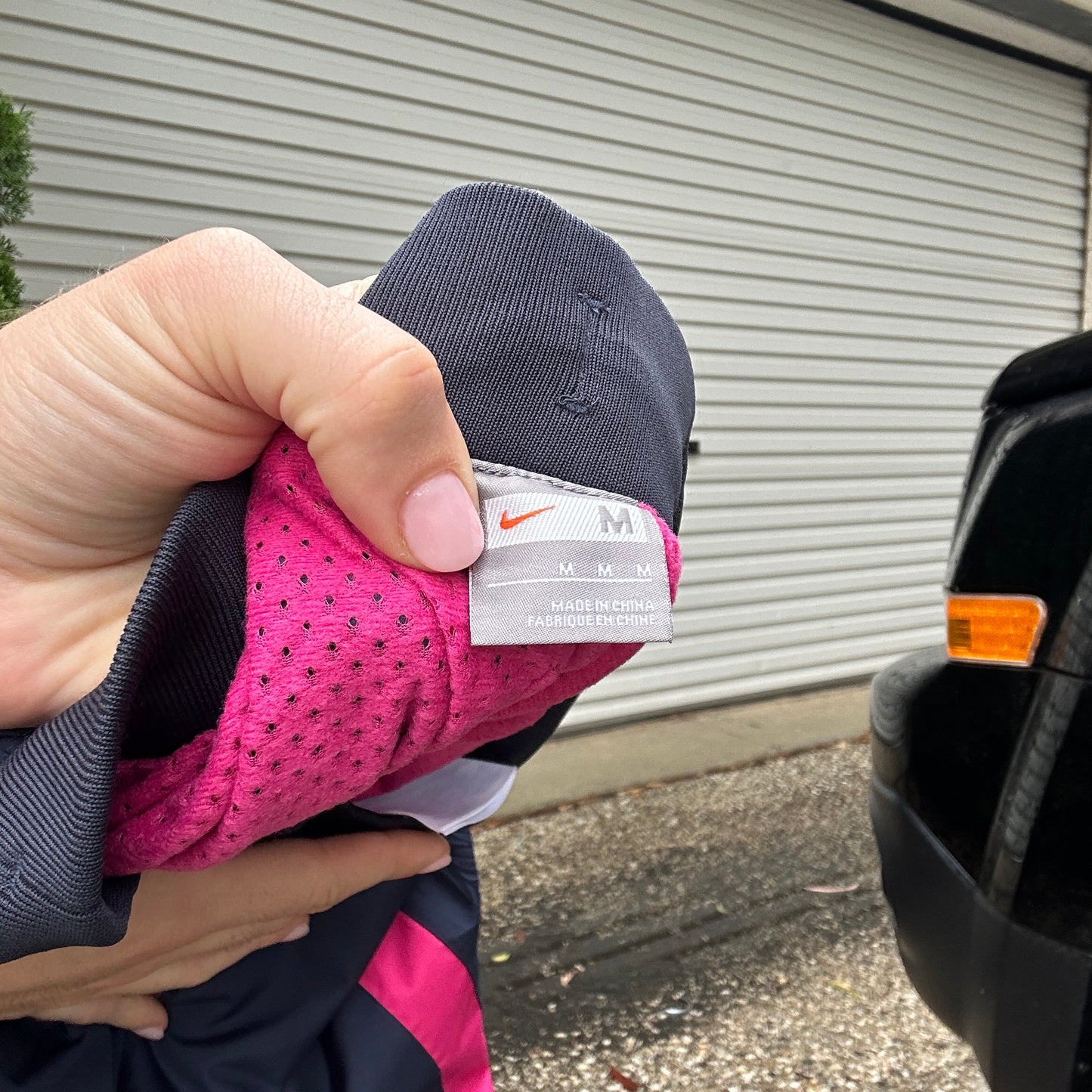 Vintage Navy and Pink Nike Trackpants - M(W)