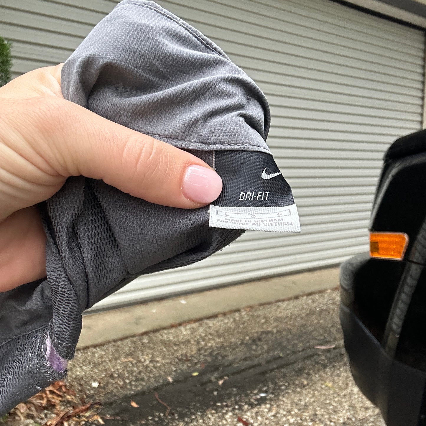 Vintage Grey and Pink Nike Trackpants - L (W)