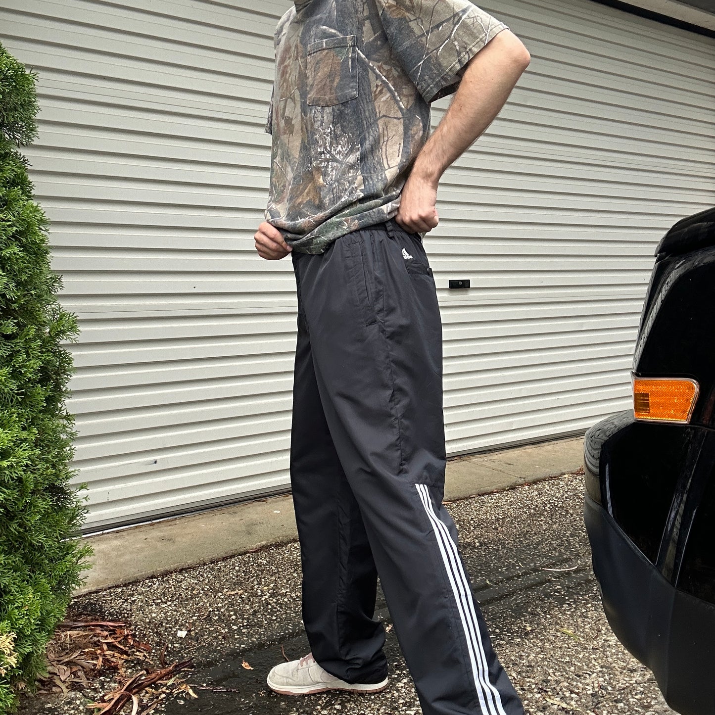 Vintage Black Adidas Trackpants - L (W)
