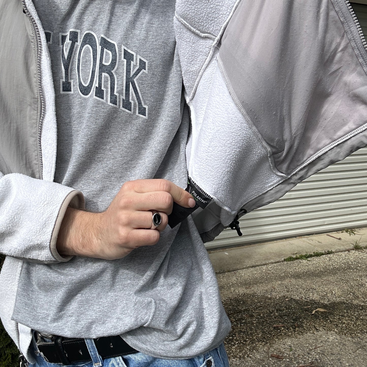 Vintage The North Face Denali Fleece Snow White - Womens M