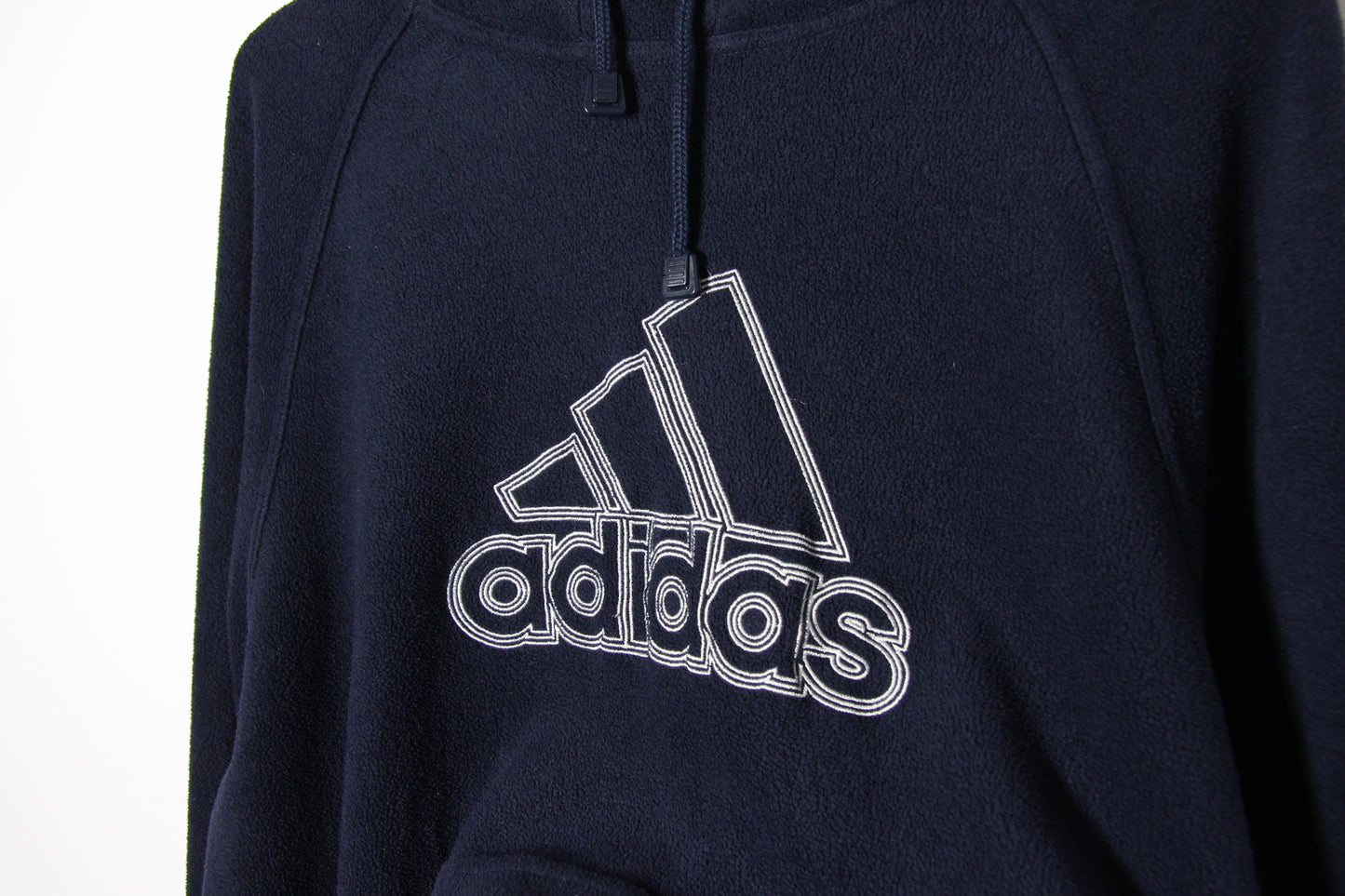 2000's Adidas Hooded Fleece - M/L