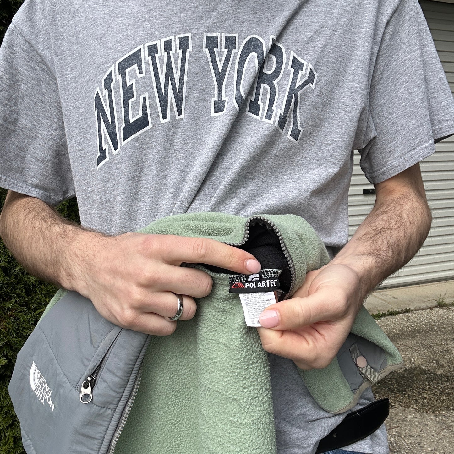 Vintage The North Face Denali Fleece Green - Womens S to M