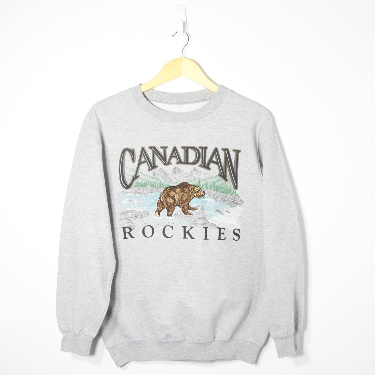 1990's Canadian Rockies Bear Sweatshirt - S/M