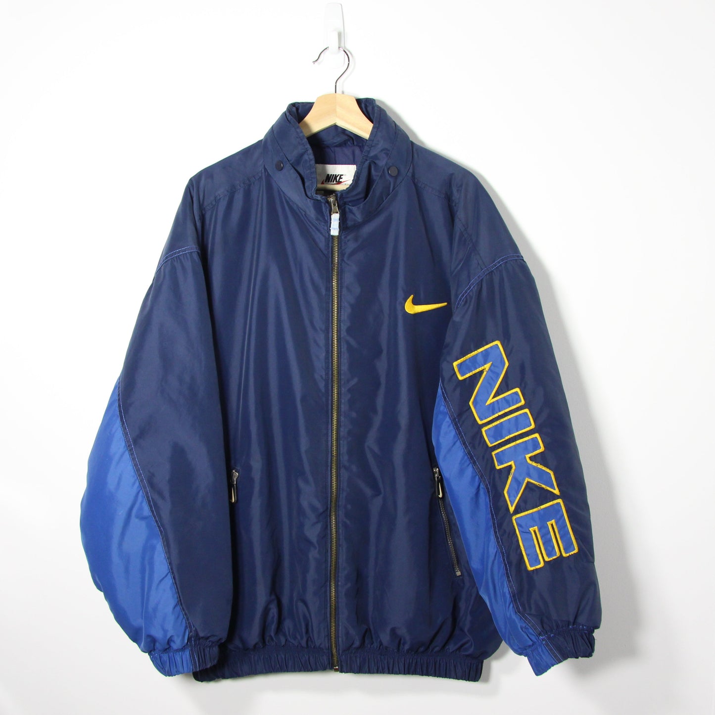 90's Nike Spellout Puffer Jacket - XL