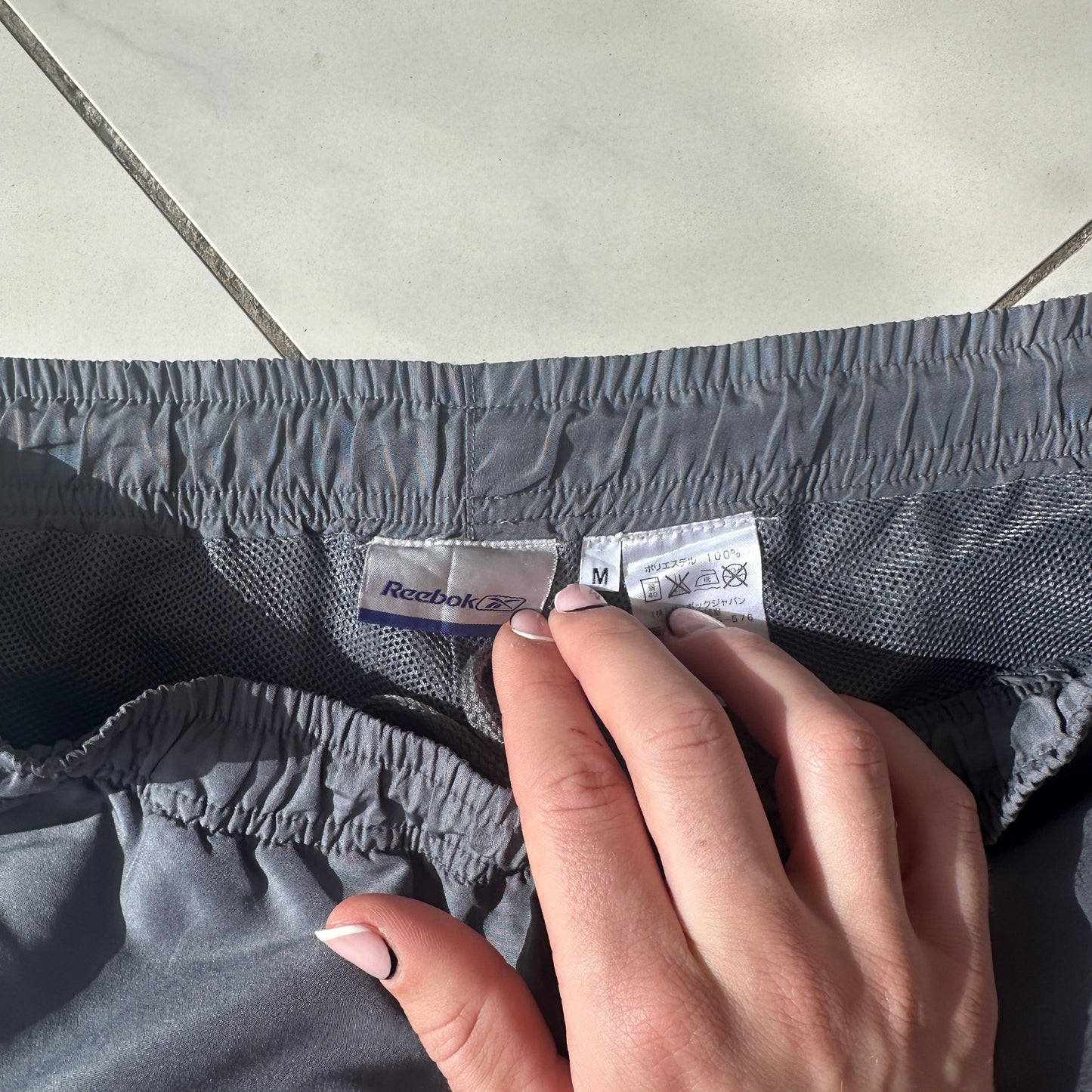 Vintage Reebok Grey Track Pants - M