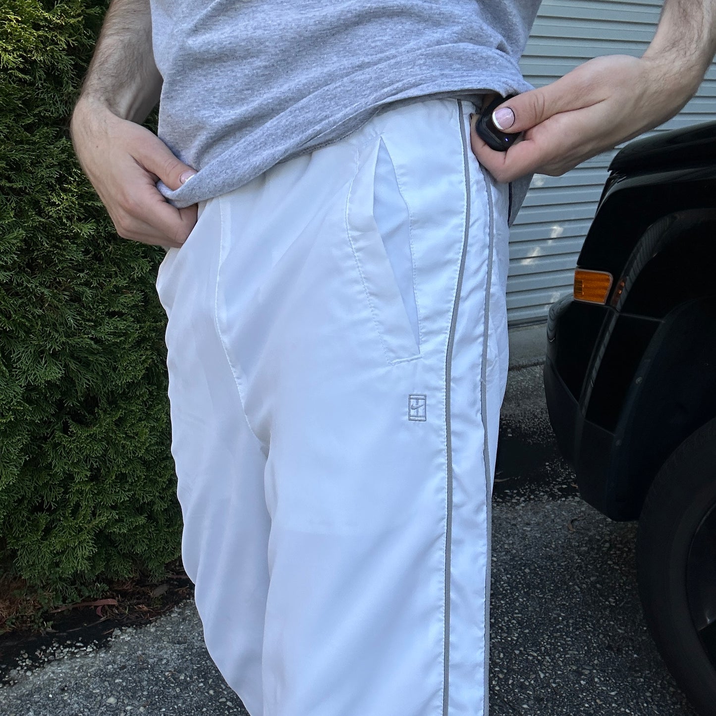 Vintage White Nike Track Pants - M(W)