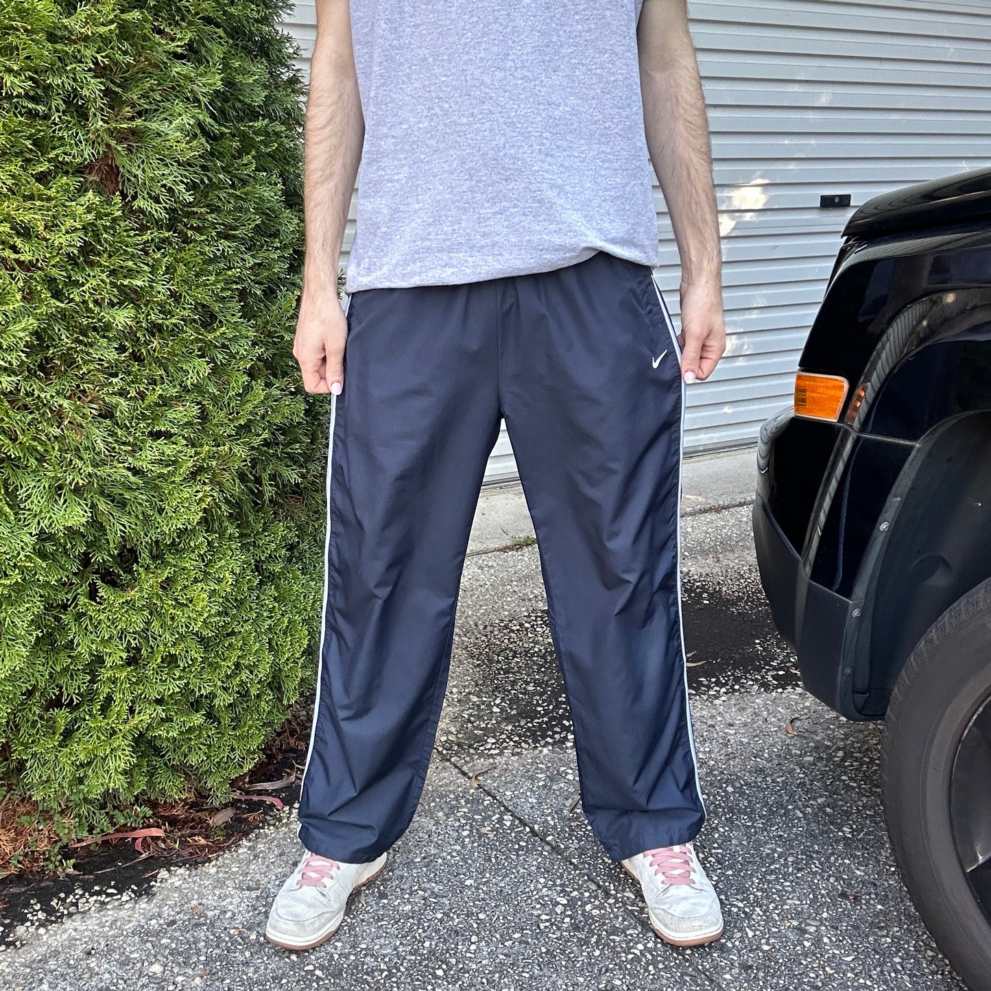 Vintage Navy Nike Track Pants - L(W)