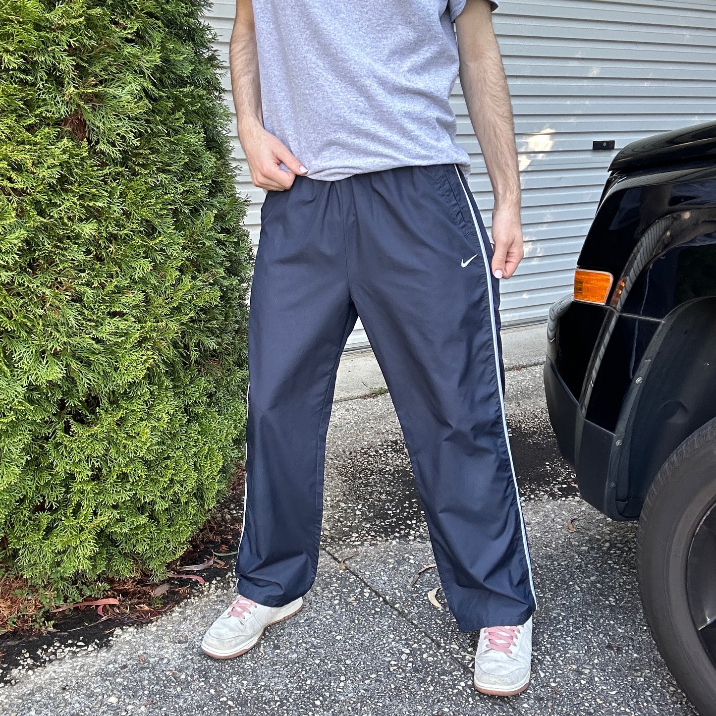 Vintage Navy Nike Track Pants - L(W)