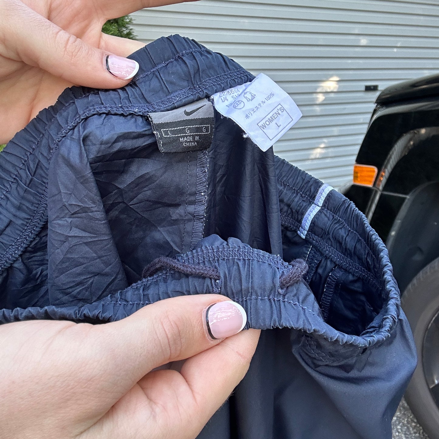 Vintage Navy Nike Track Pants - L(W)