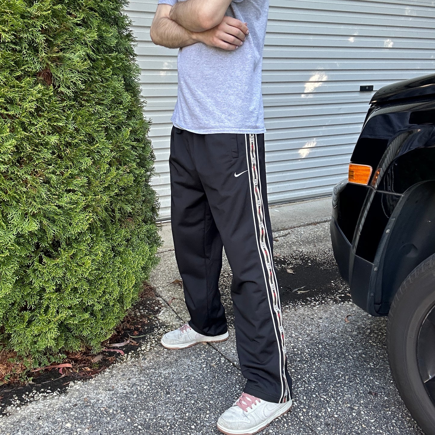 Vintage Black Nike TRack Pants - L