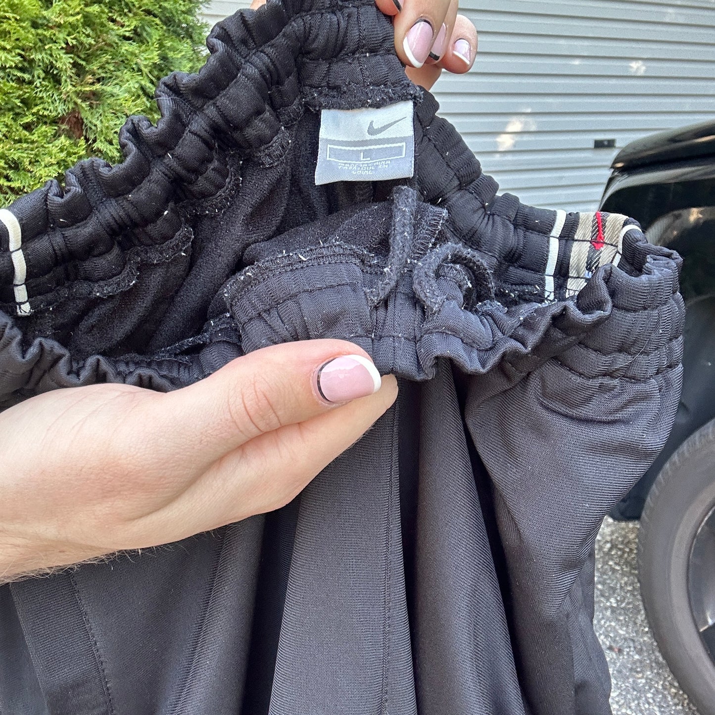 Vintage Black Nike TRack Pants - L