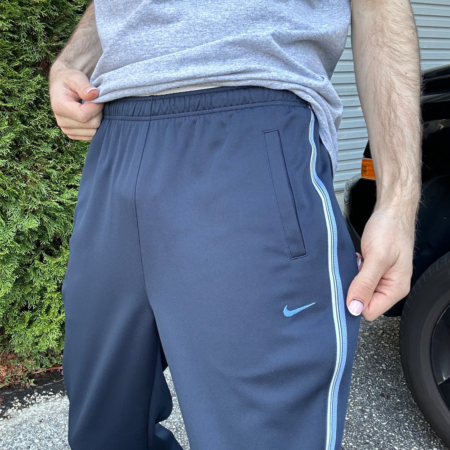 Vintage Navy Nike Track Pants - L(W)