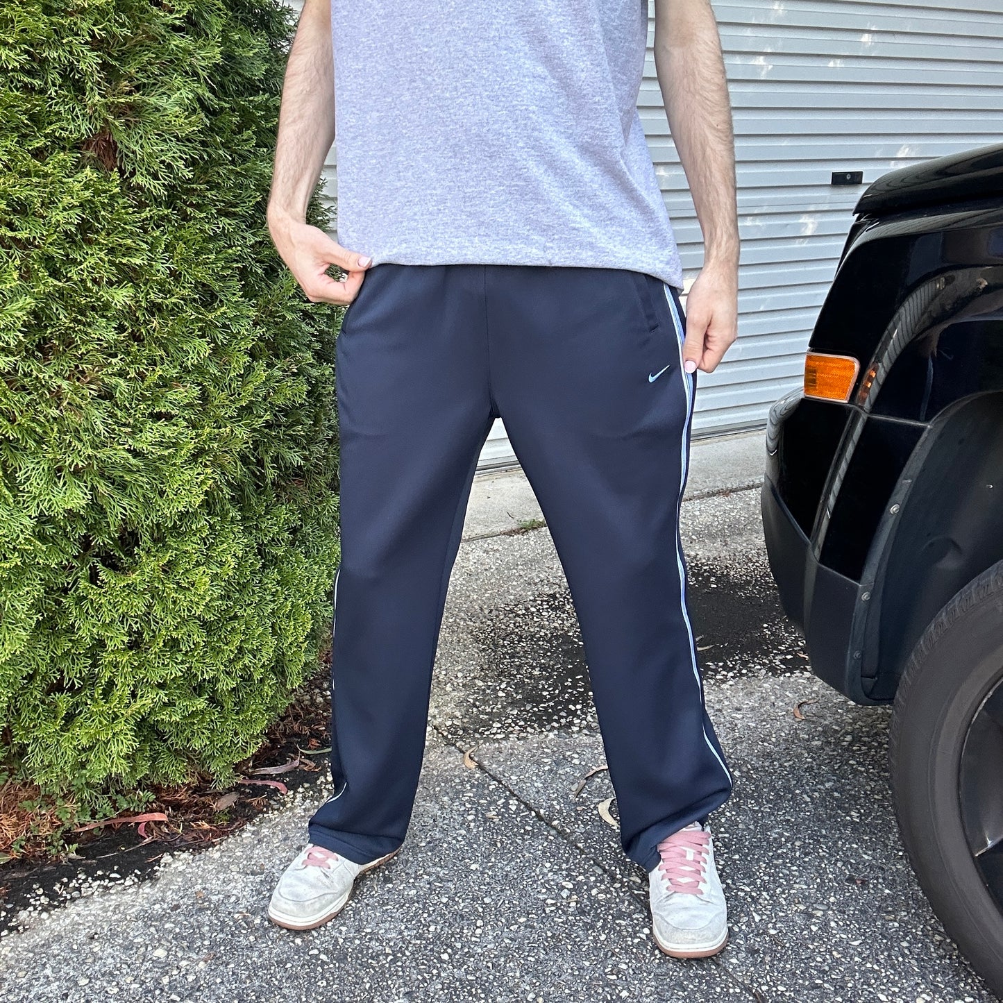Vintage Navy Nike Track Pants - L(W)