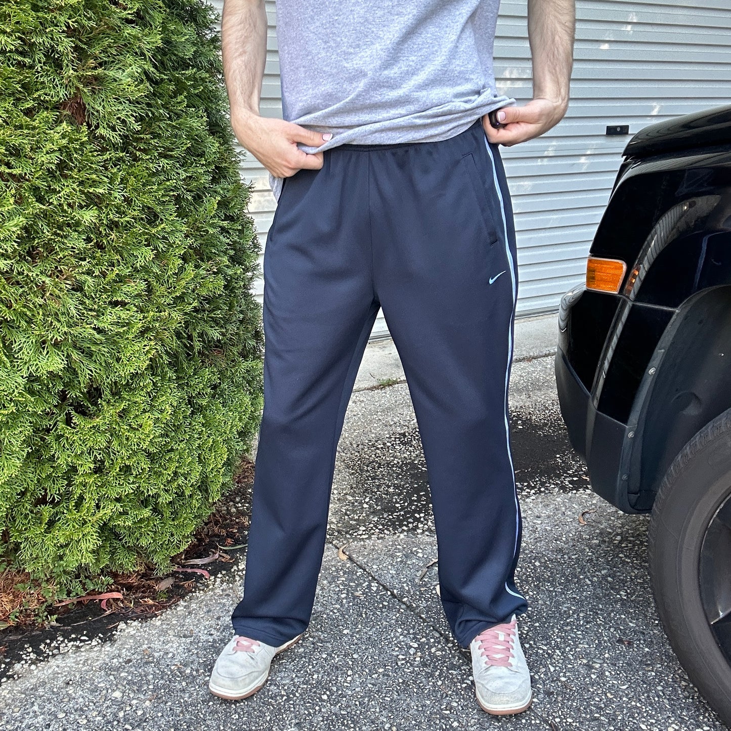 Vintage Navy Nike Track Pants - L(W)
