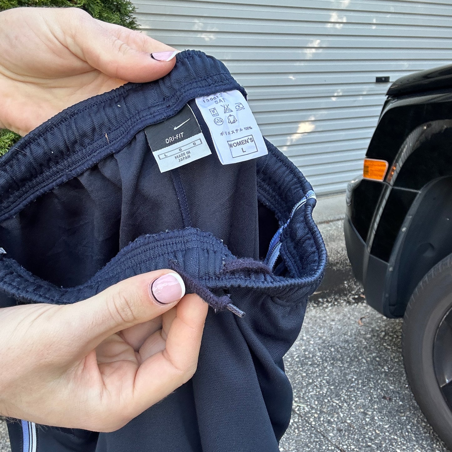 Vintage Navy Nike Track Pants - L(W)