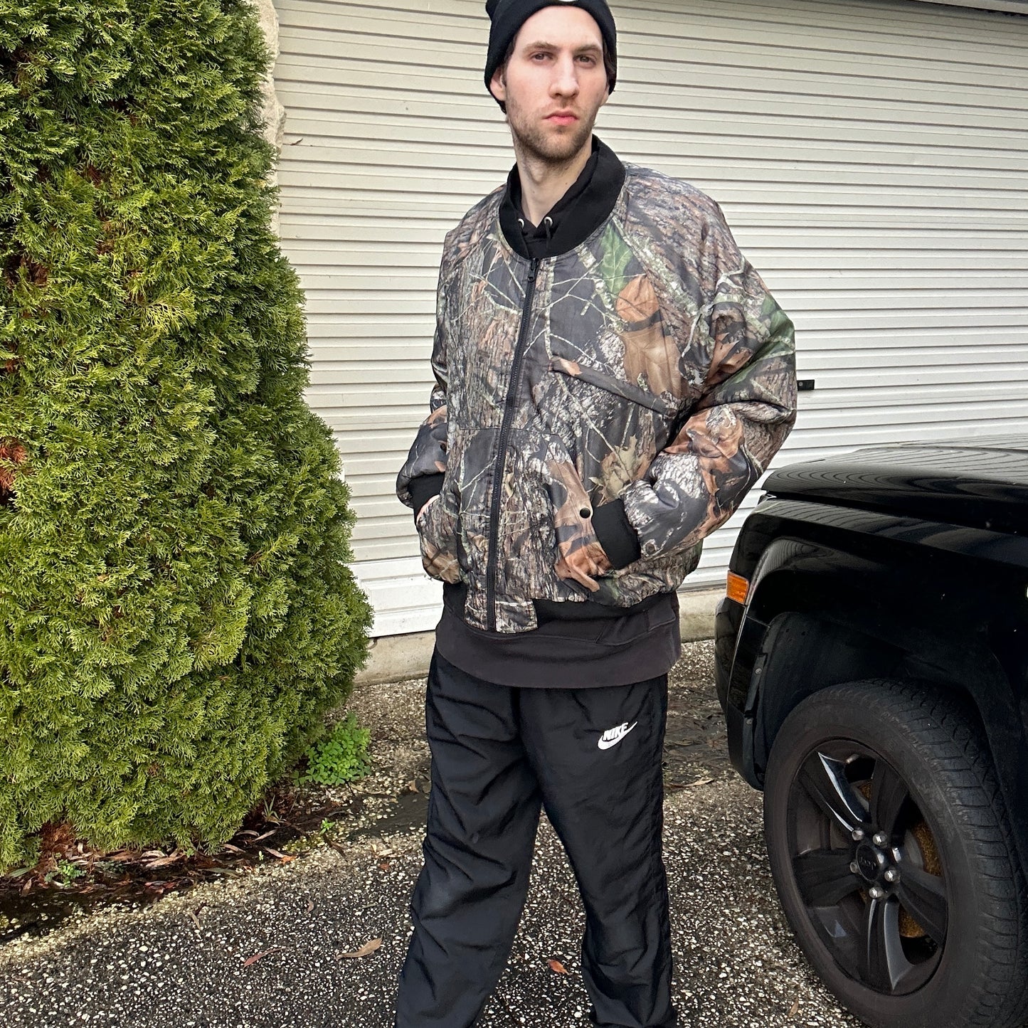 Vintage Camo Bomber Jacket - L