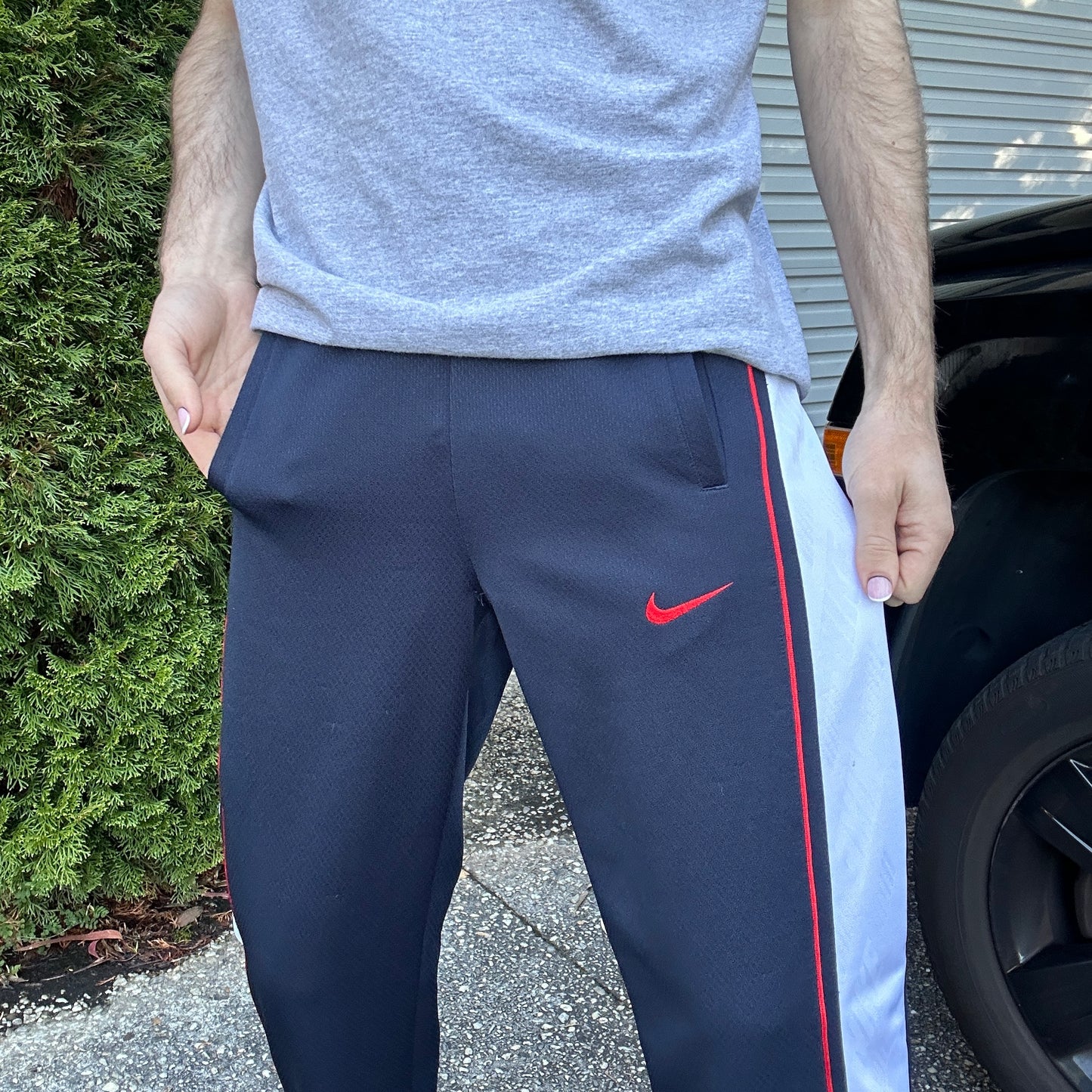 Vintage Navy Nike Track Pants - S