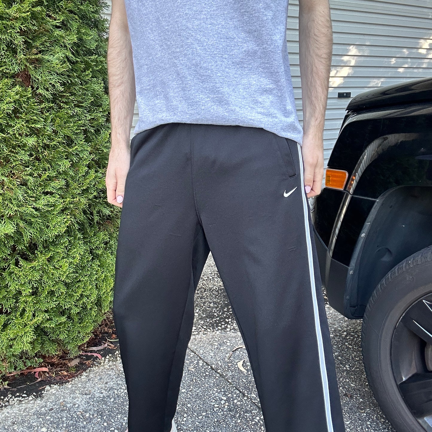 Vintage Black Nike Track Pants - M