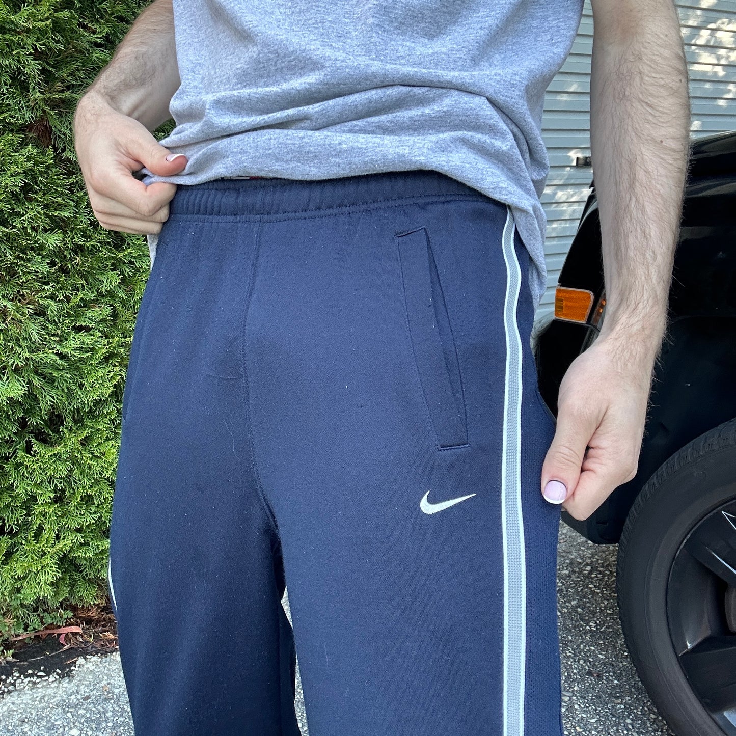 Vintage Nike Navy Track Pants - S