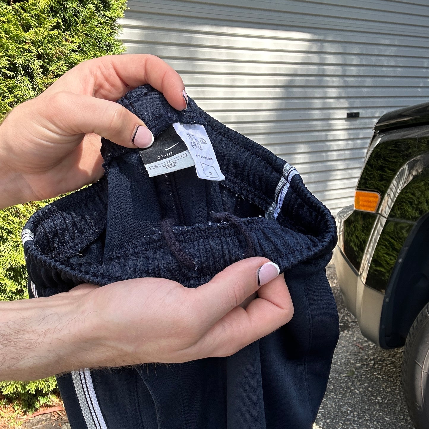 Vintage Navy Nike Track Pants - M