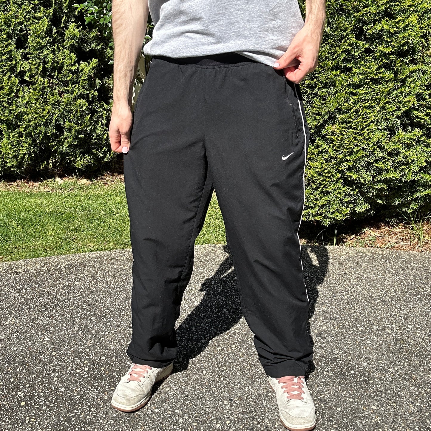 Vintage Black Nike Track Pants - L