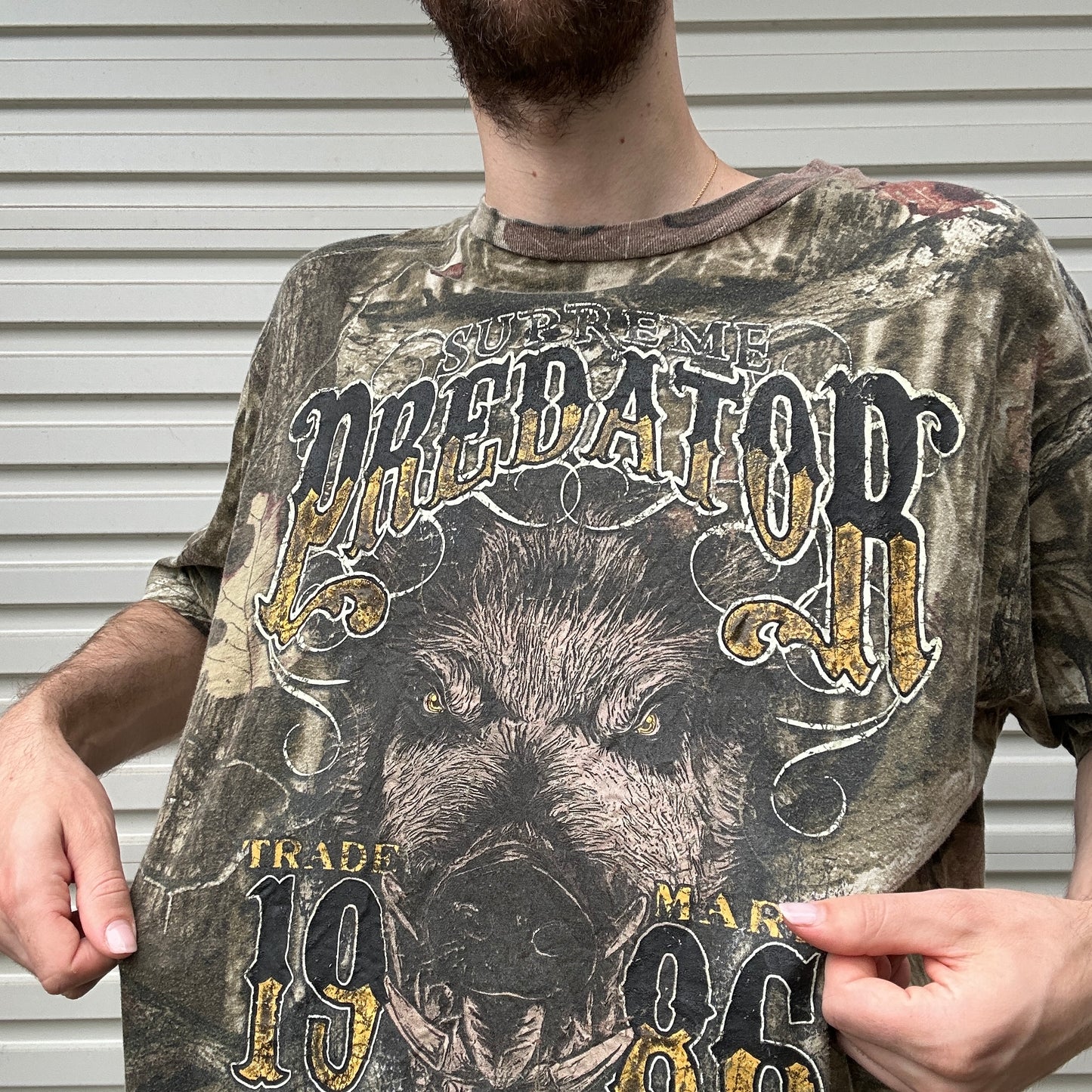 Vintage Mossy Oak Predator Camo Tee - XL