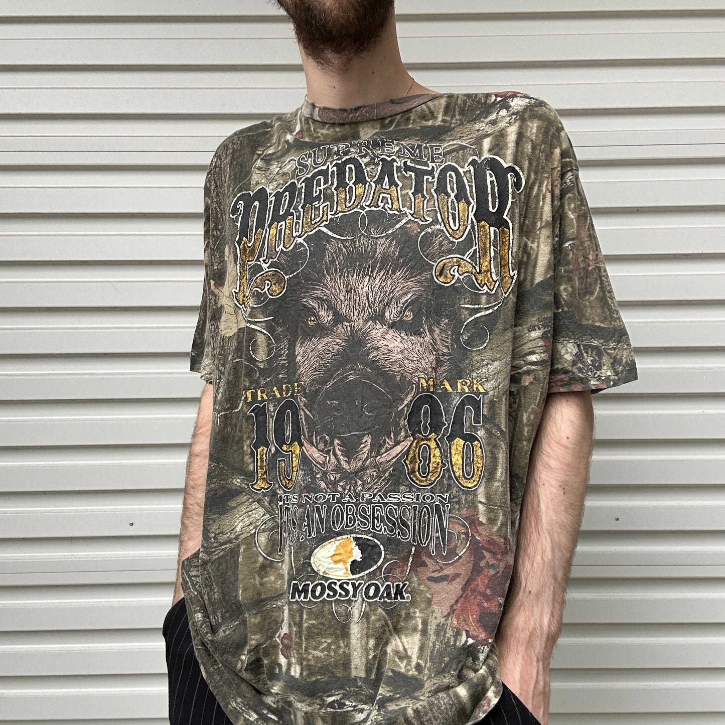 Vintage Mossy Oak Predator Camo Tee - XL