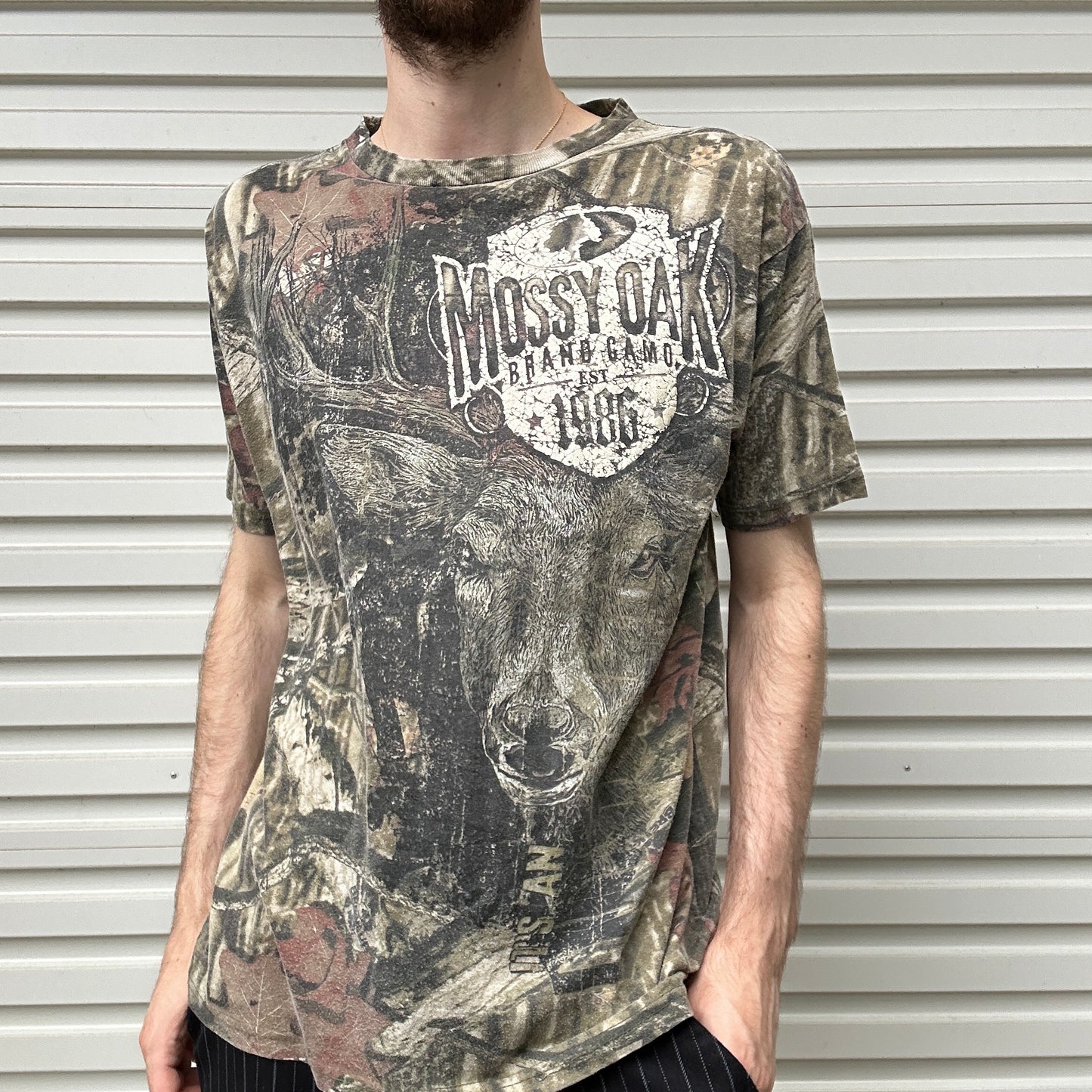 Vintage Mossy Oak Camo Graphic Tee - M